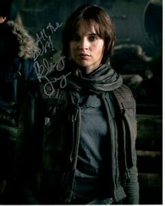 FELICITY JONES SIGNED AUTOGRAPHED 8×10 STAR WARS ROGUE ONE JYN PHOTO COLLECTIBLE MEMORABILIA