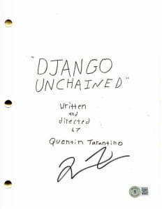 QUENTIN TARANTINO SIGNED AUTOGRAPH DJANGO UNCHAINED MOVIE SCRIPT – RARE! W/ BAS COLLECTIBLE MEMORABILIA