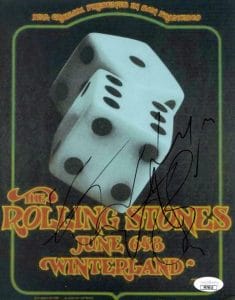 CHARLIE WATTS SIGNED AUTOGRAPH 8X10 TOUR POSTER PHOTO THE ROLLING STONES W/ JSA COLLECTIBLE MEMORABILIA