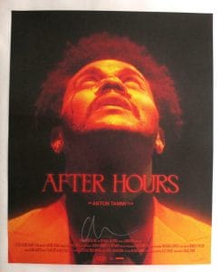 THE WEEKND SIGNED AUTOGRAPH 24X30 CONCERT TOUR POSTER – AFTER HOURS, VERY RARE! COLLECTIBLE MEMORABILIA