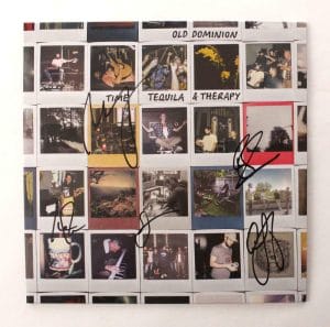 OLD DOMINION SIGNED AUTOGRAPH ALBUM VINYL RECORD – – TIME, TEQUILA & THERAPY COLLECTIBLE MEMORABILIA