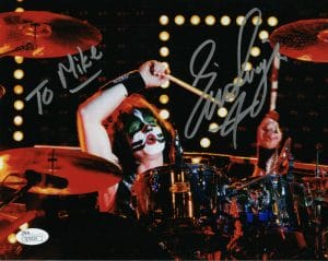 ERIC SINGER HAND SIGNED 8×10 COLOR PHOTO KISS DRUMMER TO MIKE JSA COLLECTIBLE MEMORABILIA