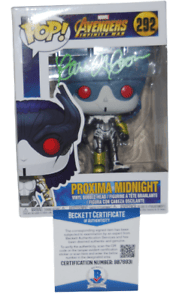 CARRIE COON SIGNED (AVENGERS) PROXIMA MIDNIGHT FUNKO POP 290 BECKETT BAS BB76931 COLLECTIBLE MEMORABILIA