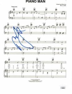 BILLY JOEL SIGNED AUTOGRAPH “PIANO MAN” SHEET MUSIC – 52ND STREET RARE W/ JSA COLLECTIBLE MEMORABILIA