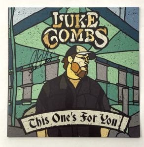 LUKE COMBS SIGNED AUTOGRAPH ALBUM VINYL RECORD – THIS ONE’S FOR YOU, RARE! JSA COLLECTIBLE MEMORABILIA