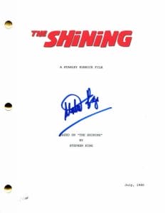 STEPHEN KING SIGNED AUTOGRAPH THE SHINING FULL MOVIE SCRIPT – IT, VERY RARE! COLLECTIBLE MEMORABILIA