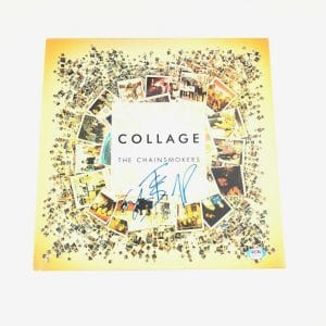 ALEX PALL ANDREW TAGGART SIGNED THE CHAINSMOKERS’ COLLAGE LP VINYL PSA/DNA ALBUM COLLECTIBLE MEMORABILIA