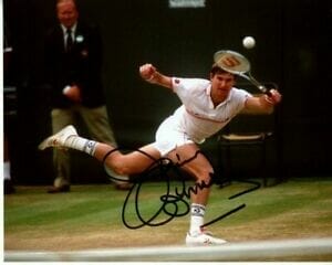 JIMMY CONNORS SIGNED 8X10 TENNIS PHOTO W/ HOLOGRAM COA COLLECTIBLE MEMORABILIA