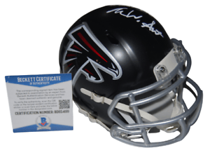 Jessie Tuggle Autographed Signed Auto Atlanta Falcons Throwback Mini Helmet  PSA