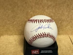 JACK FISHER REDS/METS/GIANTS SIGNED M.L. BASEBALL W/ COA COLLECTIBLE MEMORABILIA