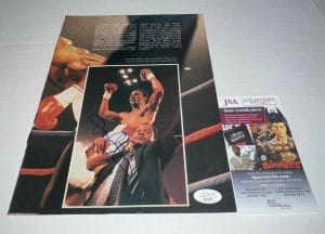 DONALD CURRY COBRA SIGNED MAGAZINE PAGE BOXING CHAMP AUTOGRAPHED JSA COLLECTIBLE MEMORABILIA