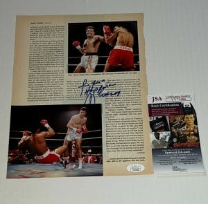 GERRY COONEY SIGNED BOXING MAGAZINE PAGE AUTOGRAPHED 2 JSA
 COLLECTIBLE MEMORABILIA