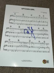BILLY JOEL SIGNED AUTOGRAPH SHEET MUSIC UPTOWN GIRL BECKETT BAS AUTO PIANO MAN
 COLLECTIBLE MEMORABILIA