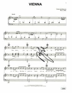 BILLY JOEL SIGNED AUTOGRAPH “VIENNA” SHEET MUSIC – VERY RARE! THE PIANO MAN JSA
 COLLECTIBLE MEMORABILIA