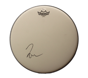 TAYLOR HAWKINS SIGNED AUTOGRAPH 14″ DRUMHEAD – FOO FIGHTERS ONE BY ONE W/ JSA
 COLLECTIBLE MEMORABILIA