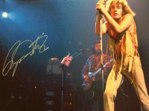 ROGER DALTREY SIGNED 25X36 CANVAS THE WHO PSA DNA 5A88310 FULL LETTER
 COLLECTIBLE MEMORABILIA
