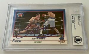 SCOTT OLSON BOXING SIGNED 1991 KAYO #93 CARD AUTOGRAPHED BECKETT SLABBED 3
 COLLECTIBLE MEMORABILIA