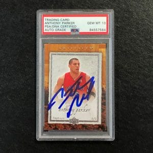 2007-08 ARTIFACTS BASKETBALL #94 ANTHONY PARKER SIGNED CARD AUTO 10 PSA SLABBED
 COLLECTIBLE MEMORABILIA