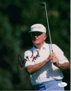 DOUG FORD HAND SIGNED 8×10 COLOR PHOTO 1955 GOLF MASTERS CHAMPION JSA
 COLLECTIBLE MEMORABILIA