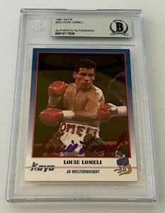 LOUIE LOMELI BOXING SIGNED 1991 KAYO #32 CARD AUTOGRAPHED BECKETT SLABBED
 COLLECTIBLE MEMORABILIA