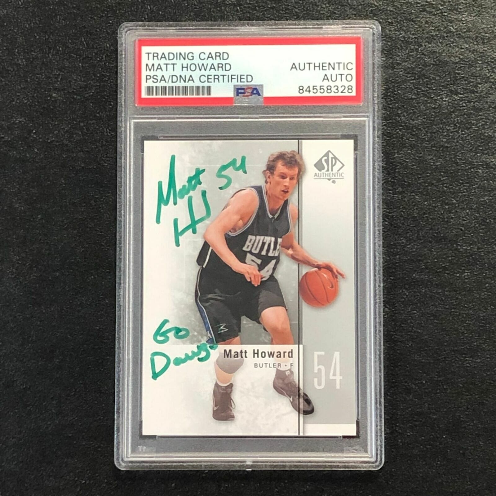 2011-12 SP AUTHENTIC #48 MATT HOWARD SIGNED CARD AUTO PSA SLABBED BUTLER BULLDOG COLLECTIBLE MEMORABILIA