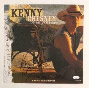 KENNY CHESNEY SIGNED AUTOGRAPH 12X12 ALBUM INSERT – BE AS YOU ARE, VERY RARE JSA
 COLLECTIBLE MEMORABILIA