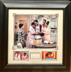 GOOD TIMES CAST X5 SIGNED AUTOGRAPH FRAMED 11×14 PHOTO TO 23X23 ESTER ROLLE JSA
 COLLECTIBLE MEMORABILIA