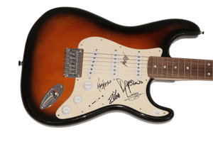 AWOLNATION FULL BAND SIGNED AUTOGRAPH FULL SIZE FENDER ELECTRIC GUITAR – JSA COA COLLECTIBLE MEMORABILIA
