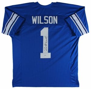 BYU ZACH WILSON AUTHENTIC SIGNED BLUE PRO STYLE JERSEY AUTOGRAPHED BAS WITNESSED COLLECTIBLE MEMORABILIA