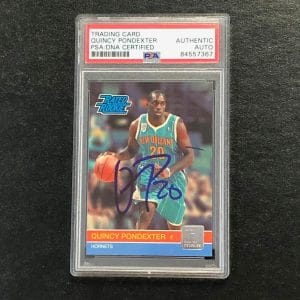 2010-11 DONRUSS RATED ROOKIE #253 QUINCY PONDEXTER SIGNED CARD PSA/DNA RC HORNET COLLECTIBLE MEMORABILIA