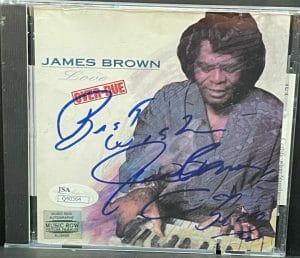 JAMES BROWN SIGNED AUTOGRAPH CD “LOVE OVERDUE” JSA COA COLLECTIBLE MEMORABILIA
