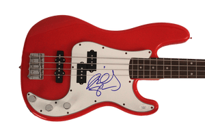 BILLY SHEEHAN SIGNED AUTOGRAPH RED FENDER ELECTRIC BASS GUITAR LEGEND W/ JSA COA COLLECTIBLE MEMORABILIA