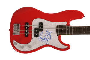 ROGER WATERS SIGNED AUTOGRAPH RED FENDER ELECTRIC BASS GUITAR PINK FLOYD – JSA COLLECTIBLE MEMORABILIA