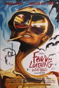 JOHNNY DEPP SIGNED AUTOGRAPH 12×18 POSTER PHOTO – FEAR AND LOATHING IN LAS VEGAS COLLECTIBLE MEMORABILIA