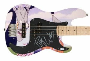 PINK FLOYD ROGER WATERS SIGNED THE WALL FENDER GRAPHICS BASS GUITAR EXACT PROOF COLLECTIBLE MEMORABILIA