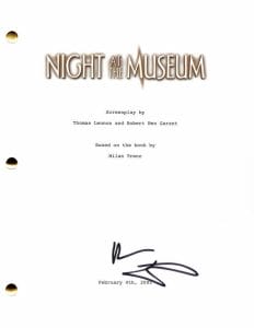 BEN STILLER SIGNED AUTOGRAPH A NIGHT AT THE MUSEUM FULL MOVIE SCRIPT – ZOOLANDER COLLECTIBLE MEMORABILIA