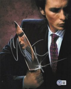 CHRISTIAN BALE SIGNED 8X10 PHOTO AMERICAN PSYCHO AUTHENTIC AUTOGRAPH BECKETT 19 COLLECTIBLE MEMORABILIA