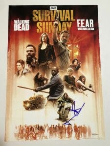 NORMAN REEDUS SIGNED 13×19 POSTER DARYL TWD THE WALKING DEAD 3 COA COLLECTIBLE MEMORABILIA