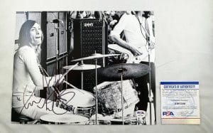 CHARLIE WATTS SIGNED 8×10 PHOTO THE ROLLING STONES PSA/DNA 6 COA COLLECTIBLE MEMORABILIA