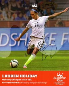 LAUREN HOLIDAY SIGNED 8×10 PHOTO TEAM USA WORLD CUP CHAMPS COA COLLECTIBLE MEMORABILIA