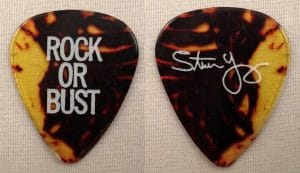 STEVIE YOUNG AUTHENTIC 2016 AC/DC TOUR USED GUITAR PICK ANGUS YOUNG COA COLLECTIBLE MEMORABILIA
