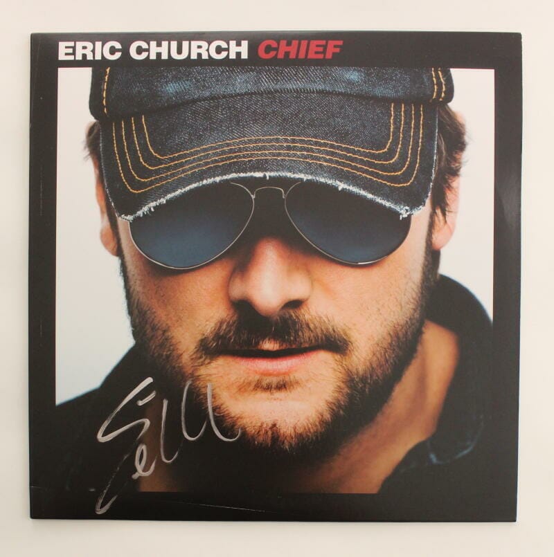 ERIC CHURCH SIGNED AUTOGRAPH ALBUM VINYL RECORD – CHIEF COUNTRY MUSIC W/ JSA COA COLLECTIBLE MEMORABILIA