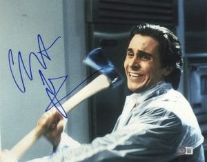 CHRISTIAN BALE SIGNED 11X14 PHOTO AMERICAN PSYCHO AUTHENTIC AUTOGRAPH BECKETT 18 COLLECTIBLE MEMORABILIA