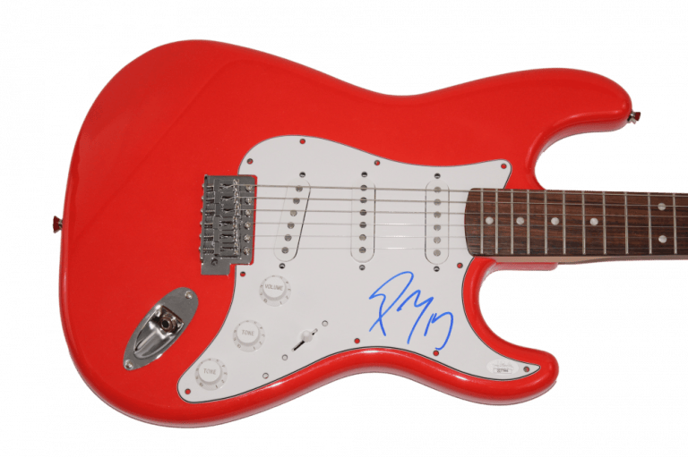 POST MALONE SIGNED AUTOGRAPH RED FENDER ELECTRIC GUITAR GLOBAL SUPERSTAR JSA COA COLLECTIBLE MEMORABILIA