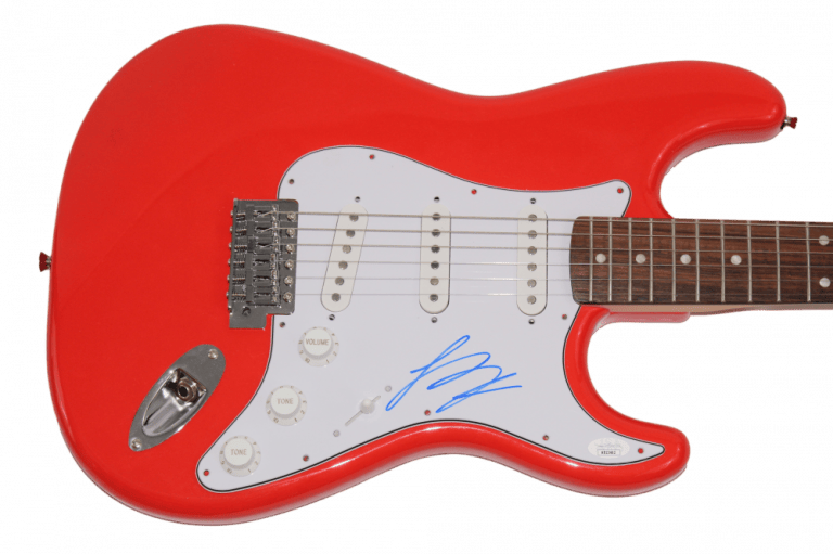 LUKE BRYAN SIGNED AUTOGRAPH RED FENDER ELECTRIC GUITAR COUNTRY MUSIC STUD JSA COLLECTIBLE MEMORABILIA