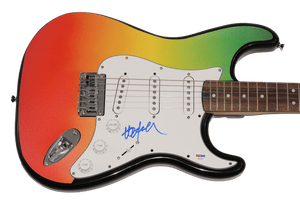 WILLIE NELSON SIGNED AUTOGRAPH 420 WILLIE’S RESERVE FENDER ELECTRIC GUITAR PSA COLLECTIBLE MEMORABILIA