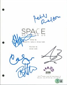 SPACE BETWEEN US (5) BUTTERFIELD, ROBERTSON, SIGNED SCRIPT COVER BAS #AB77638 COLLECTIBLE MEMORABILIA