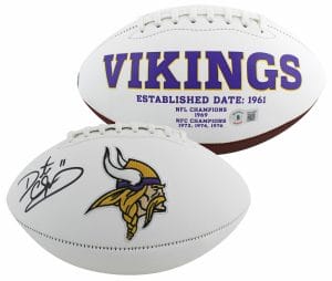 VIKINGS DUANTE CULPEPPER SIGNED RAWLINGS WHITE PANEL LOGO FOOTBALL BAS WITNESSED COLLECTIBLE MEMORABILIA