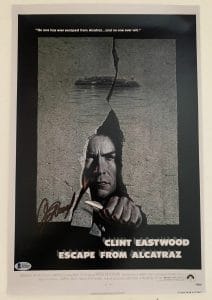 CLINT EASTWOOD ALCATRAZ SIGNED AUTOGRAPHED 12×18 POSTER PHOTO BECKETT CERTIFIED COLLECTIBLE MEMORABILIA