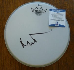 NICK MASON PINK FLOYD SIGNED AUTOGRAPHED BAS CERTIFIED 10″ DRUMHEAD COLLECTIBLE MEMORABILIA